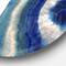 Designart - Macro of Blue Agate Stone' Disc Abstract Metal Circle Wall Art Print